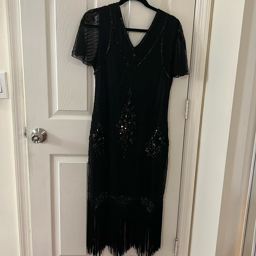BEADED Gatsby dress, size L